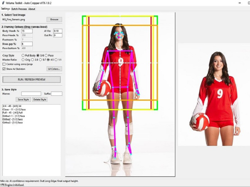 VTK Auto-Cropper interface